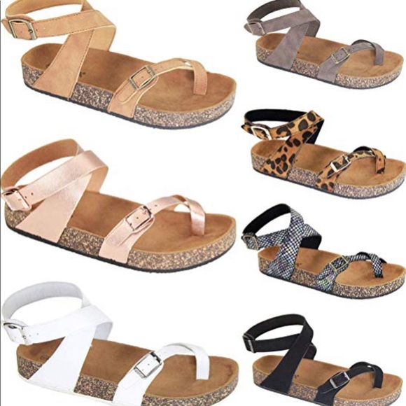 Women Flat Toe Ring Sandals Shoes Gladiator Thong - Picture 1 of 7